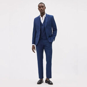 RW&CO. [42R] Medium Blue Wool Essential 3 Pc Suit